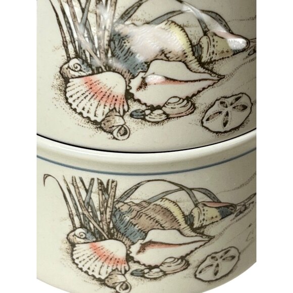 Vintage Seashore Otagiri Soup Mugs Used Set of 2 Japan - Picture 8 of 15